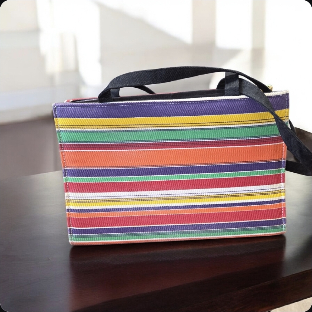 Kate Spade Vintage New York Striped Canvas Tote Bag. GUC - Picture 15 of 16